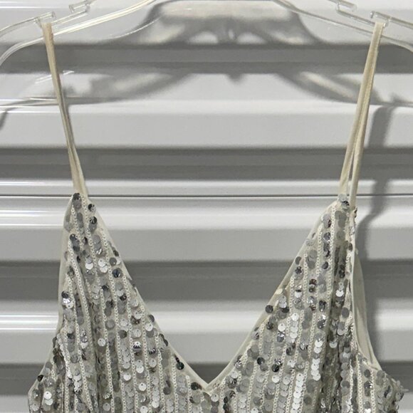Buddy Love Mini Dress Size XS Silver Sequin Party Embellishment Sparkly Cocktail - Picture 3 of 7